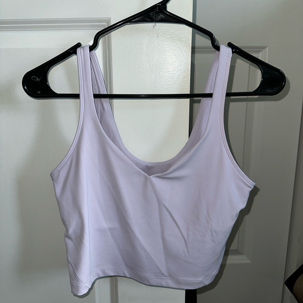 Lululemon lilac cropped tank size 6